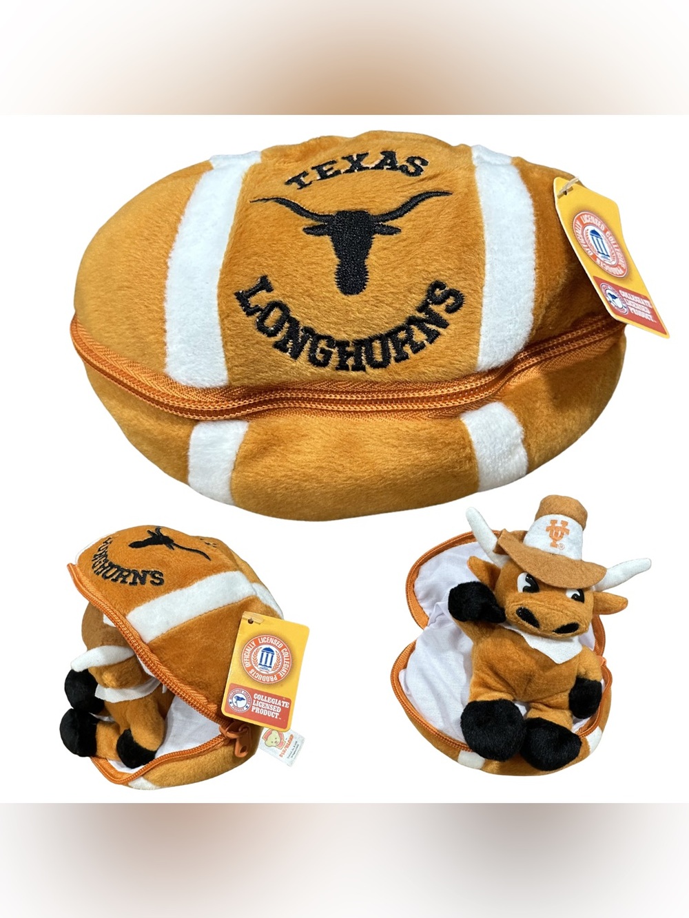 Texas Longhorns Stuffed Mascot Football UT Collegiate Licensed Plushland 2008